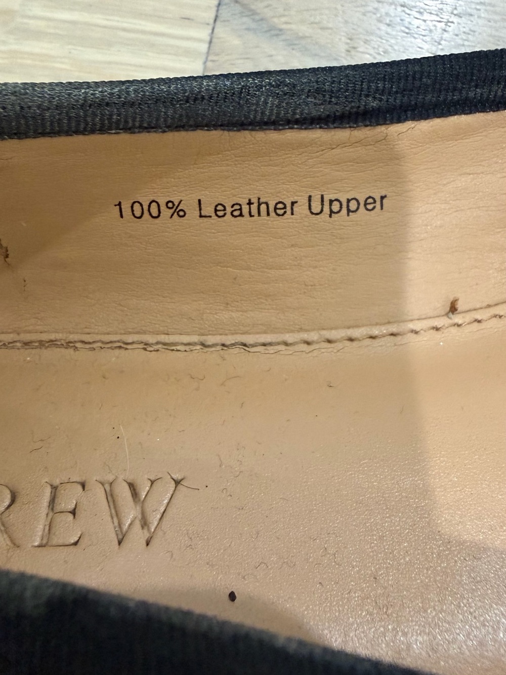 J crew leather Women's Ballet Flats in Blush with Black Trim - Picture 5 of 5